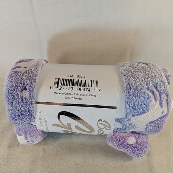 Bellisimo Glow in the Dark GITD Purple Unicorn Flannel Blanket 50"x60" NEW - Picture 4 of 7